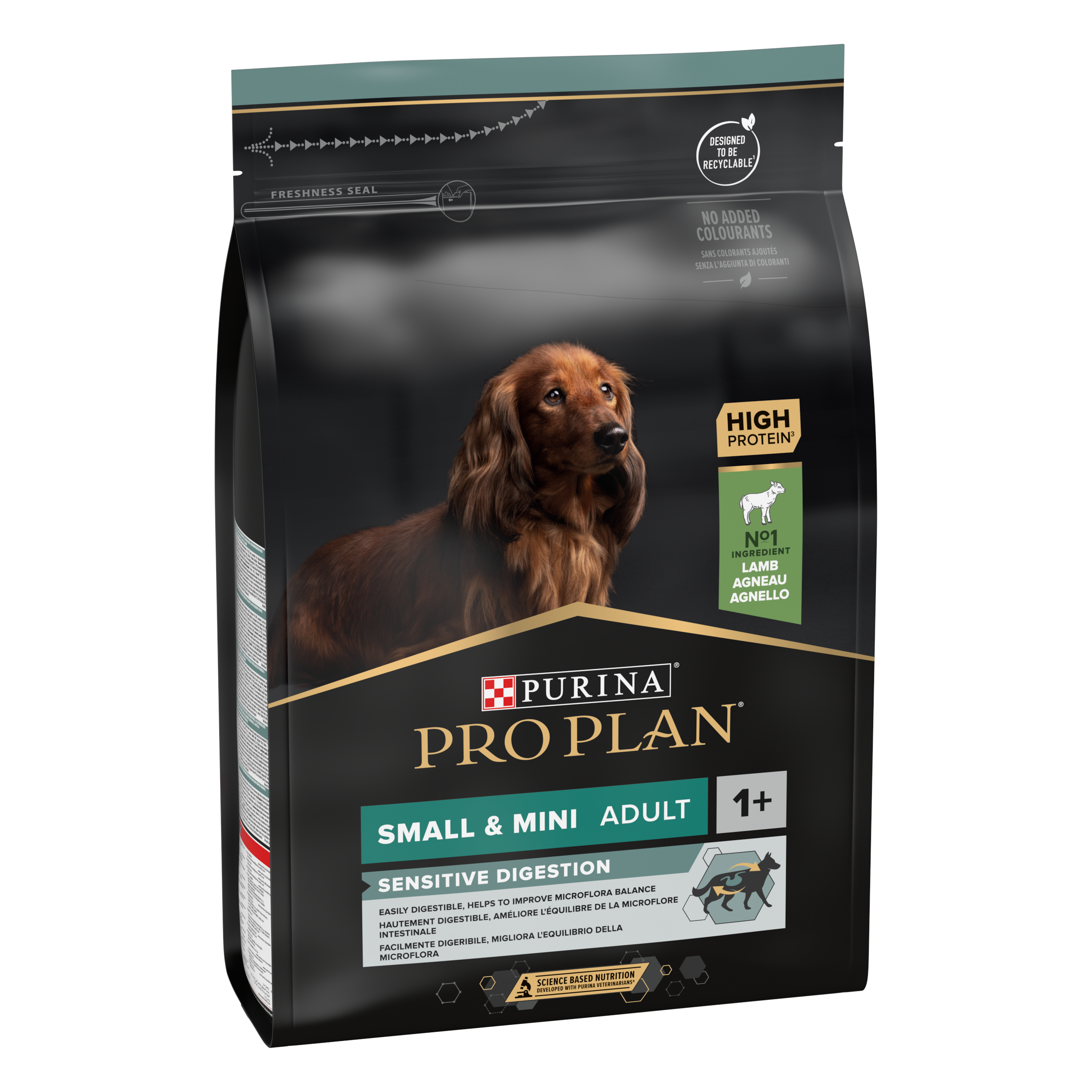 Pro Plan Sensitive Digestion Small & Mini Adult - Ração seca para cão adulto de porte pequeno - Sabor a Borrego