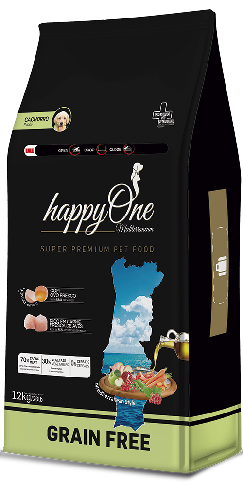 HappyOne Mediterraneum Cachorro - Ração seca para cachorro - Sabor a Aves