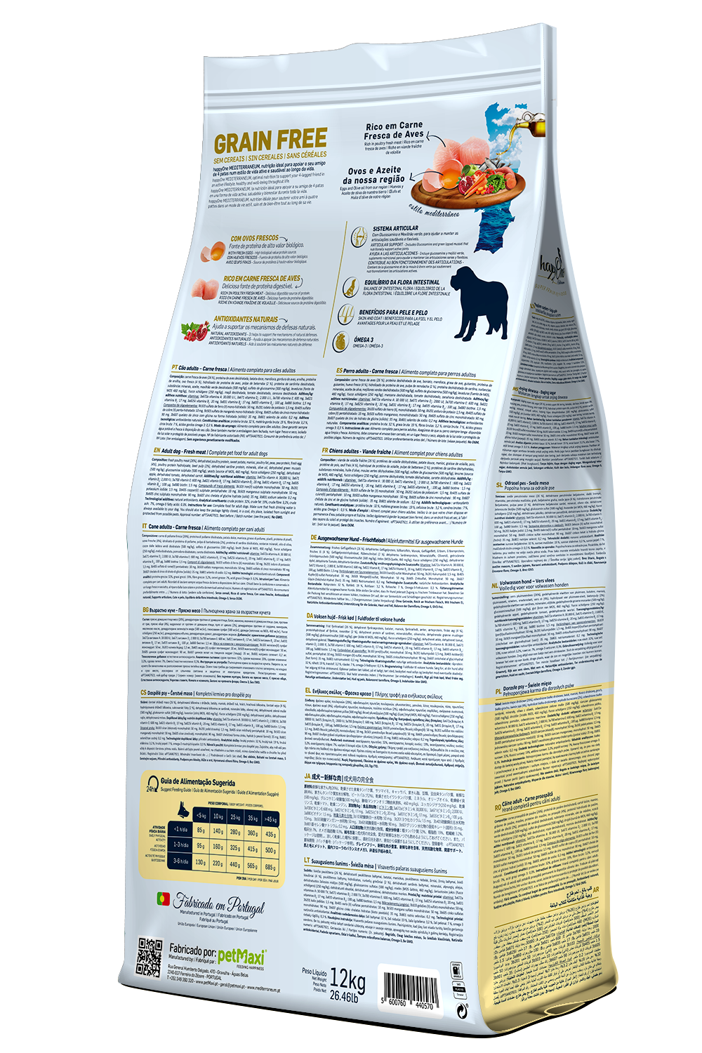 HappyOne Mediterraneum Cão Adulto - Ração seca para cão adulto - Sabor a Aves