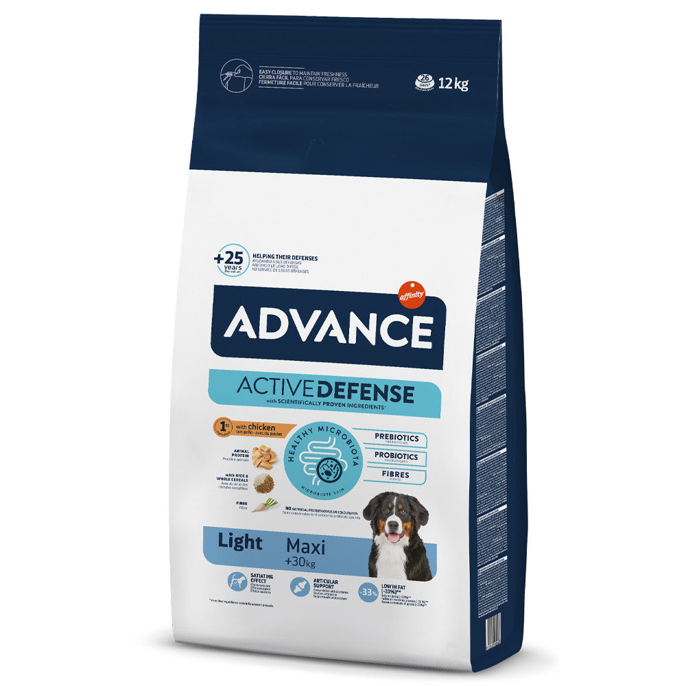 Advance Maxi Light - Ração seca para cão grande para controlo do peso