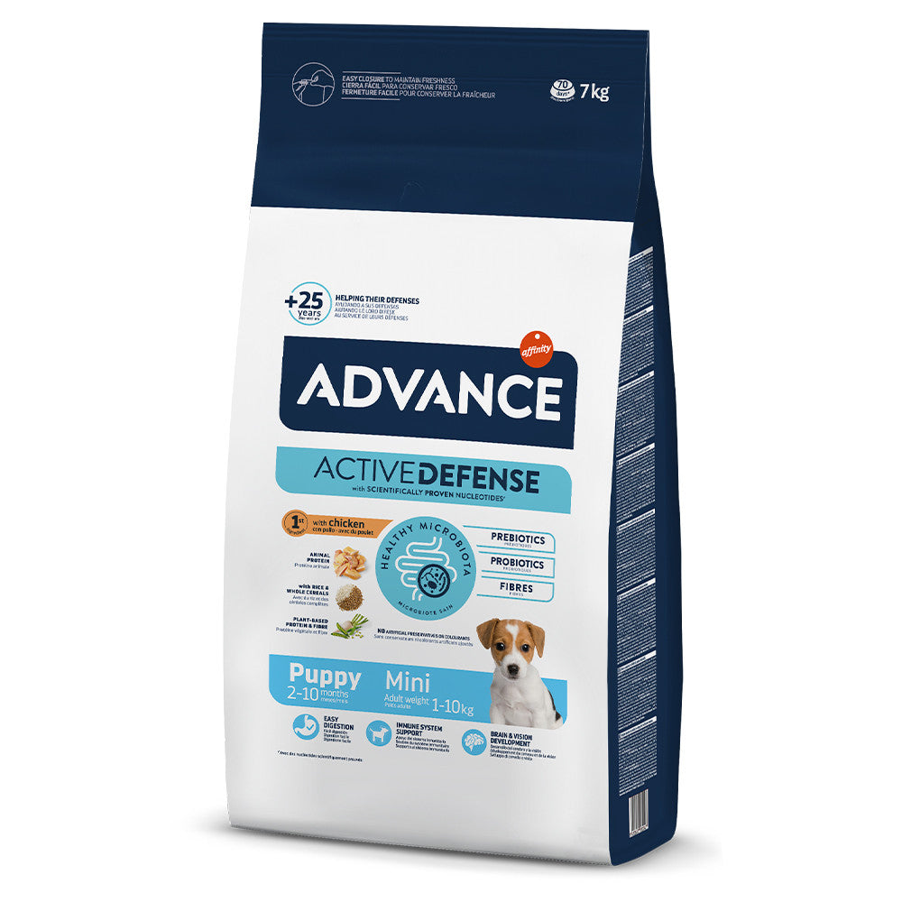 Advance Puppy Mini - Ração seca para cachorros de porte pequeno - Sabor a Frango