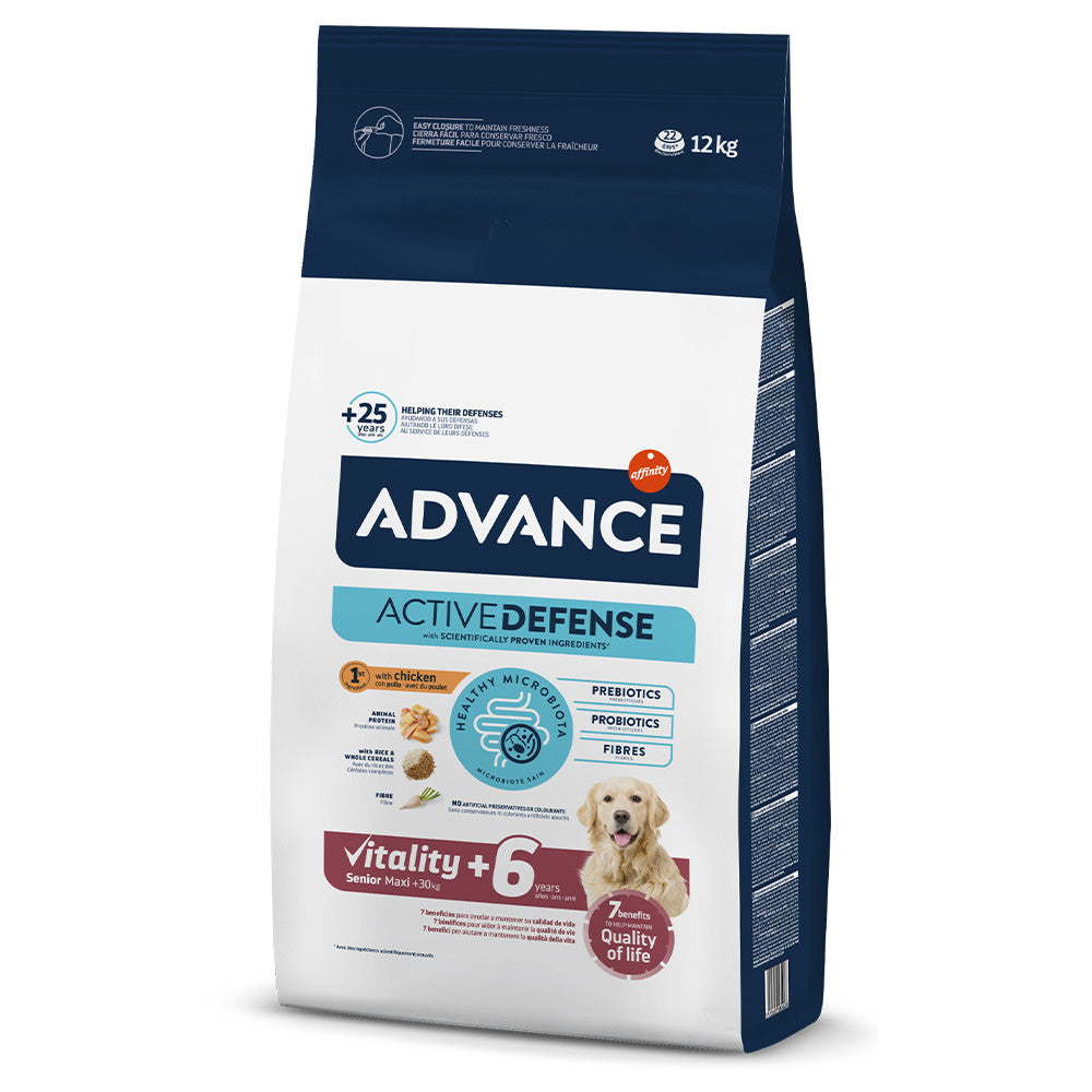 Advance Senior Maxi +6 - Ração seca para cão de porte grande com mais de 6 anos - Sabor a frango