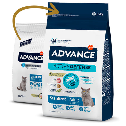 Advance Sterilized Adult - Ração seca para gato adulto esterilizado - Sabor a Peru