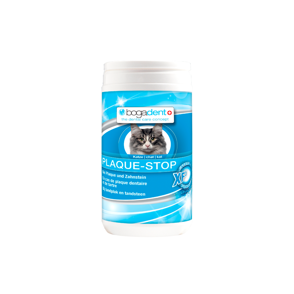 Bogadent Plaque-Stop - Pó natural para higiene oral dos gatos