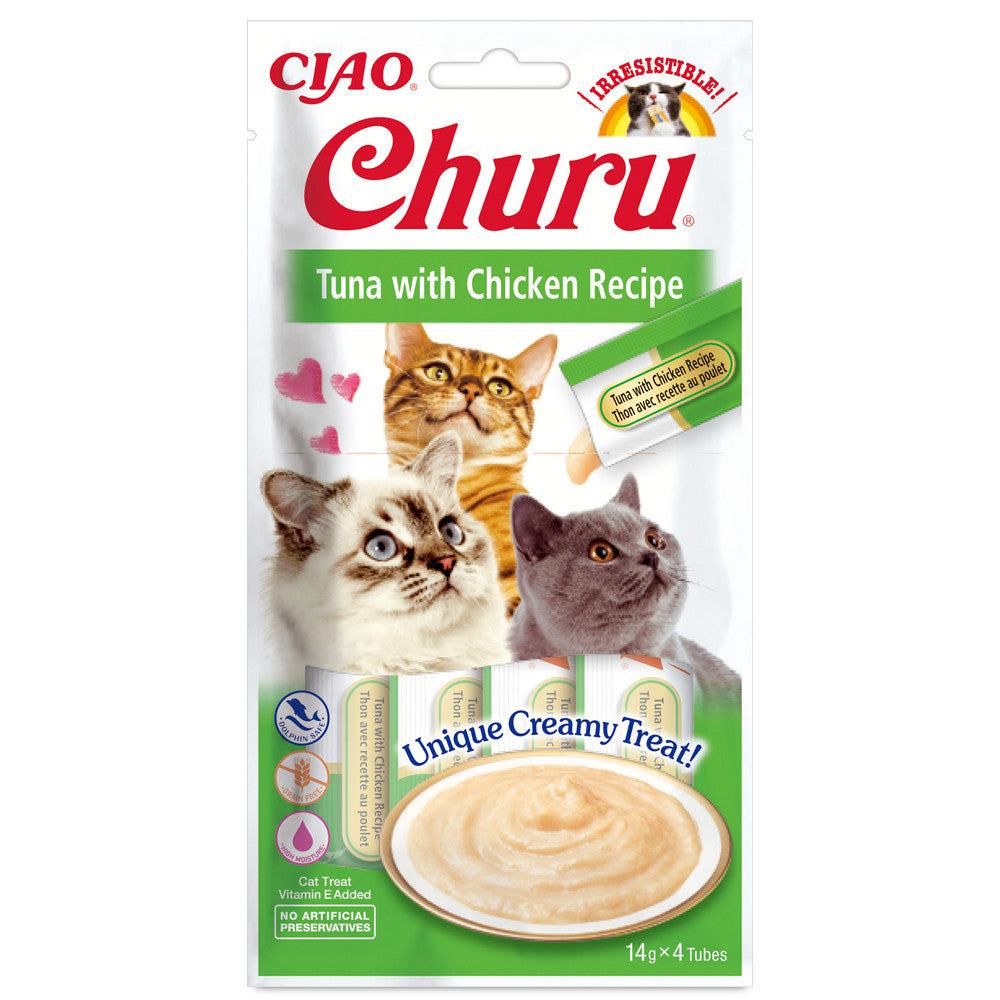 Churu Tuna & Chicken Recipe - Snack líquido para gatos