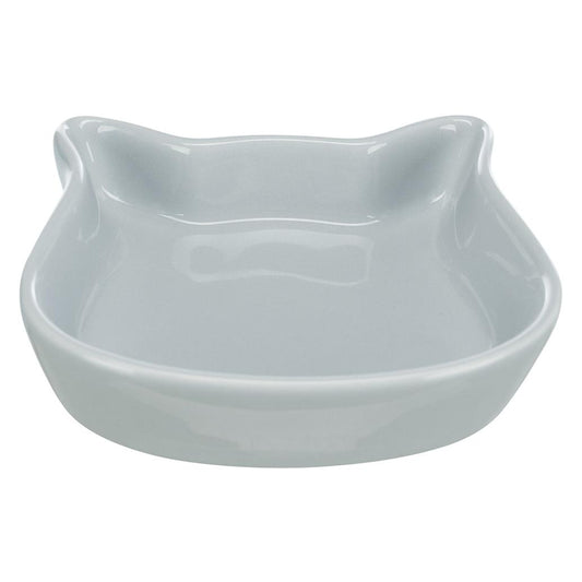 Comedouro em cerâmica "com cara de gato" para gatos