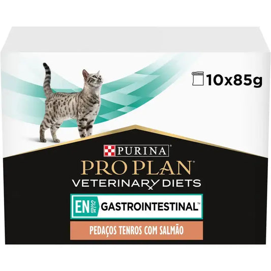 Pro Plan Veterinary Diet Gastrointestinal - Alimento em molho para gatos com problemas intestinais - Salmão