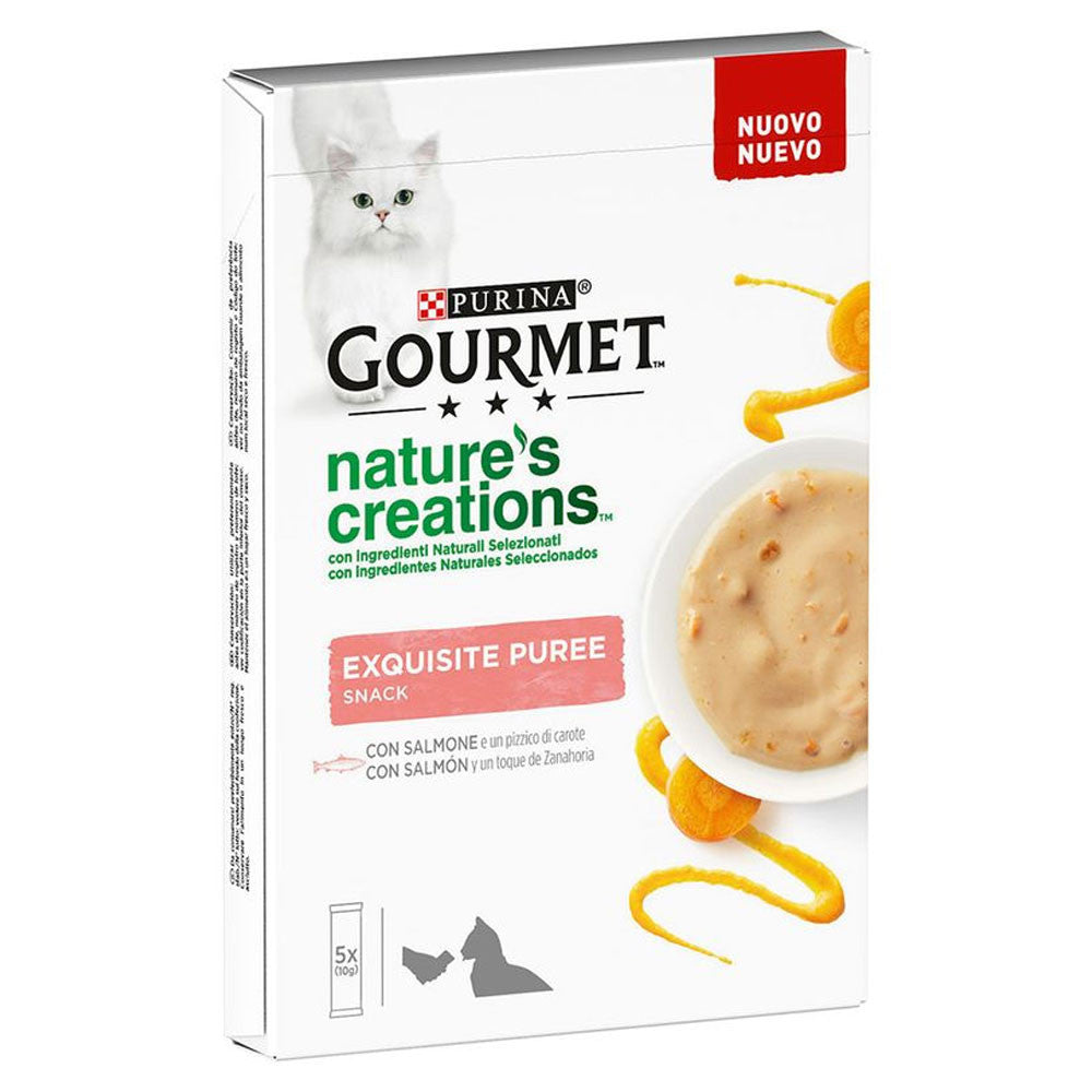 Gourmet Nature's Creations Exquisite Puree - Snack para gatos - Salmão