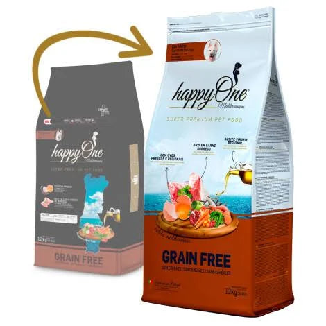 HappyOne Mediterraneum Cão Adulto - Ração seca para cão adulto - Sabor a Borrego