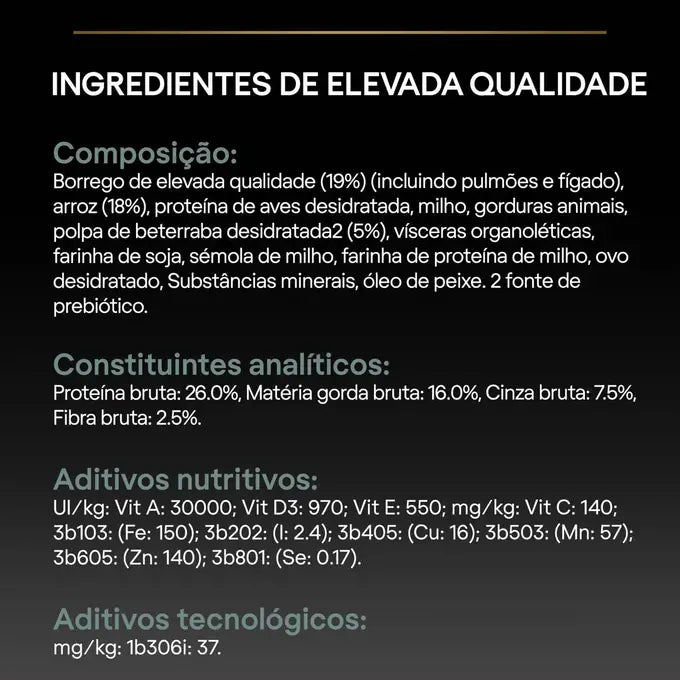 Pro Plan Sensitive Digestion Medium Adult - Ração seca para cão adulto de porte médio - Sabor a Borrego
