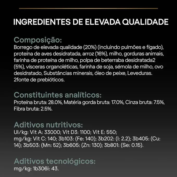 Pro Plan Sensitive Digestion Small & Mini Adult - Ração seca para cão adulto de porte pequeno - Sabor a Borrego