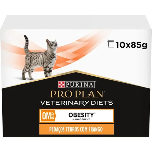 Pro Plan Veterinary Diet Obesity - Alimento em molho para gatos com excesso de peso - Frango