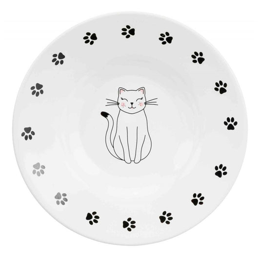 Comedouro em cerâmica para gatos com focinho curto