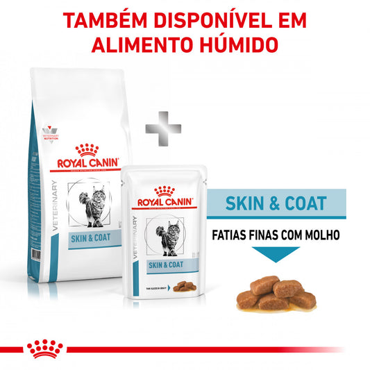 Royal Canin VET Skin & Coat - Ração seca para gatos com dermatite e queda de pelo