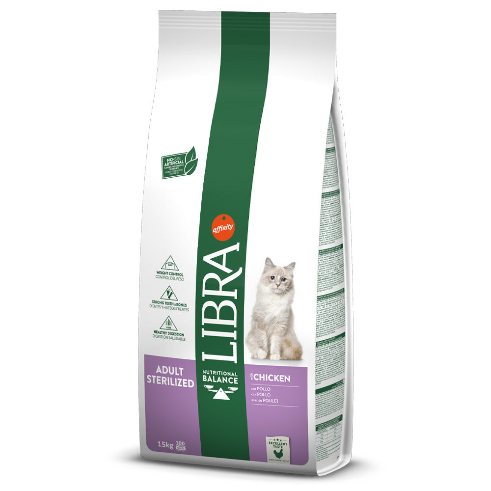 Libra Adult Sterilized - Ração seca para gato esterilizado - Sabor a Frango