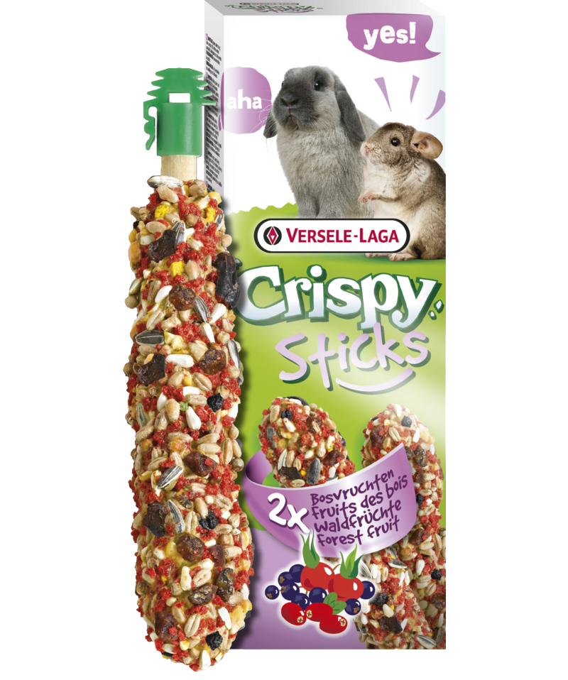 Versele Laga Crispy Sticks - Petisco para coelhos e chinchilas - Frutos Silvestres