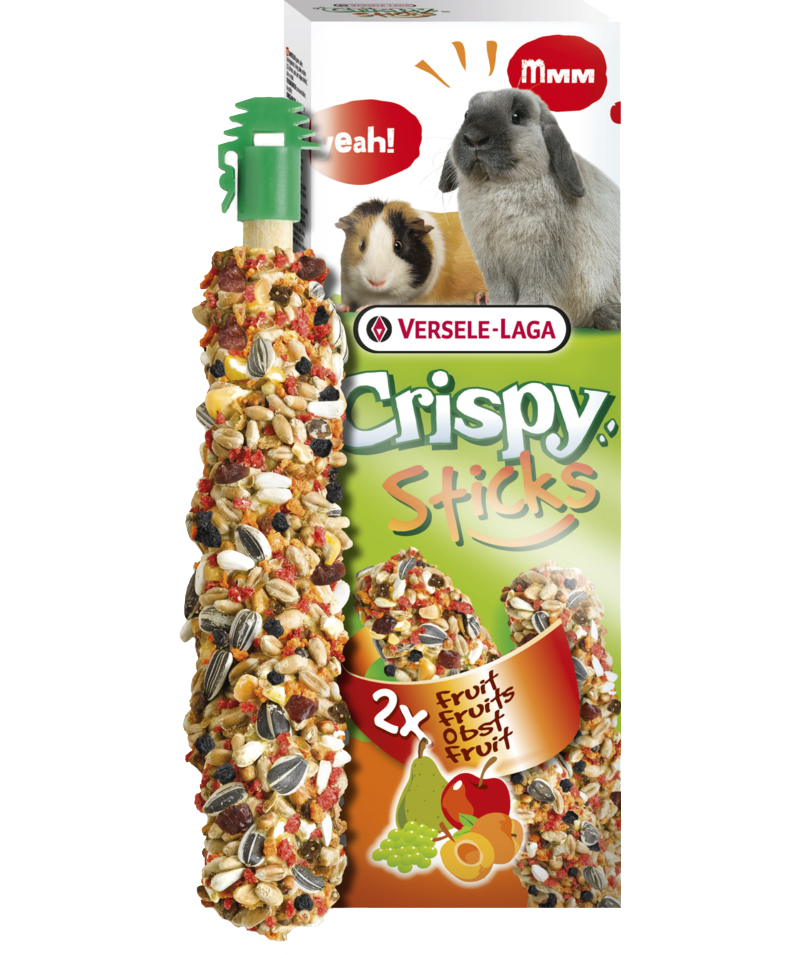 Versele Laga Crispy Sticks - Petisco para coelhos e porquinhos-da-índia - Fruta