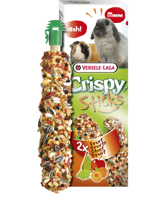 Versele Laga Crispy Sticks - Petisco para coelhos e porquinhos-da-índia - Fruta