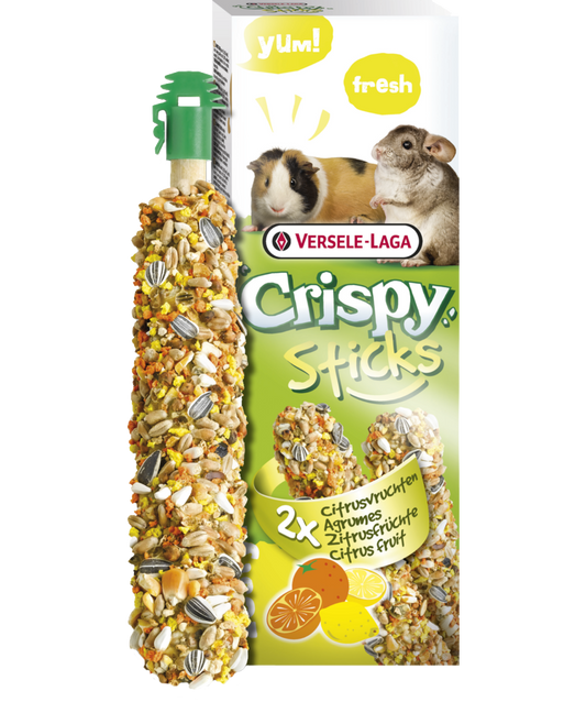 Versele Laga Crispy Sticks - Petisco para porquinho-da-índia e chinchilas - Frutas cítricas