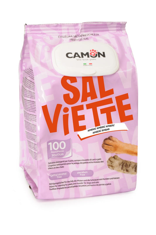 Camon - Toalhitas para cães e gatos - Clorexidina e mirra