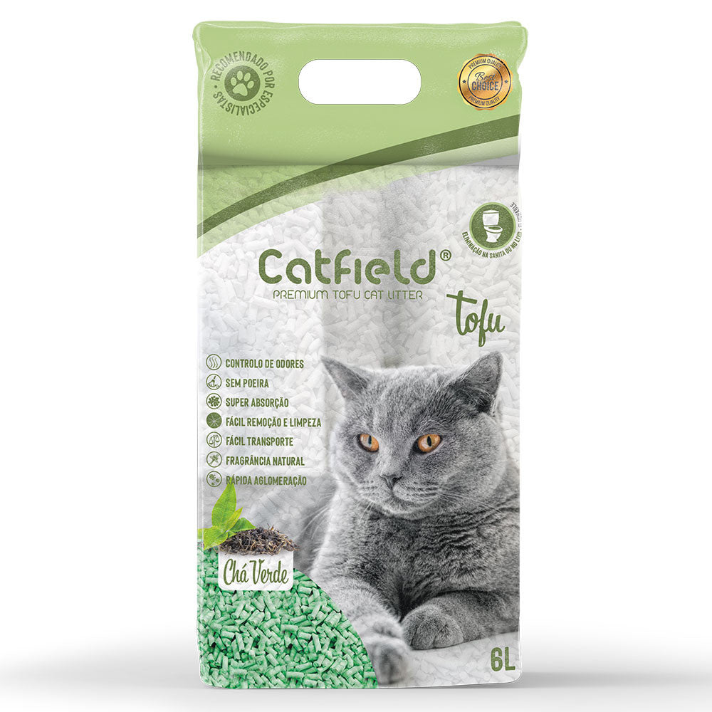 Catfield Tofu - Areia biodegradável para gatos - cheiro a Chá Verde