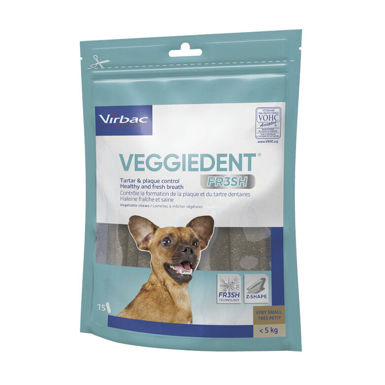 Virbac Veggiedent - Biscoitos para higiene oral dos cães XS
