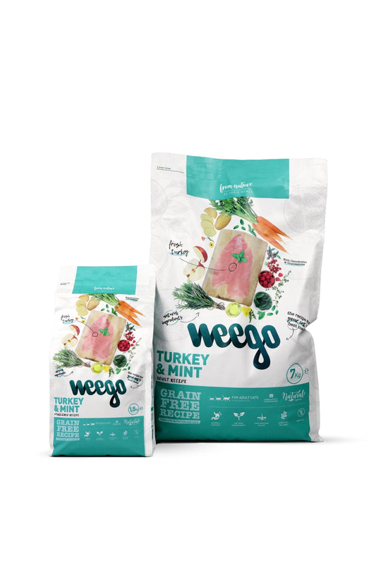 Weego Turkey & Mint - Gatos Séniores Esterilizados Light