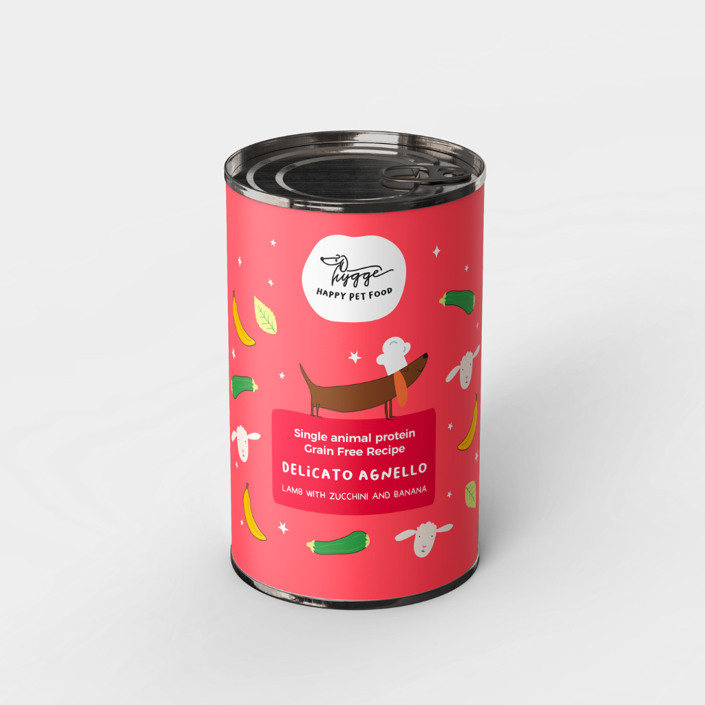 Alimento húmido para cães - Borrego, curgete e banana