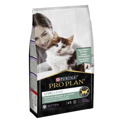Pro Plan LiveClear Kitten - Ração seca para gatinhos para redução de alergénicos - Sabor a peru