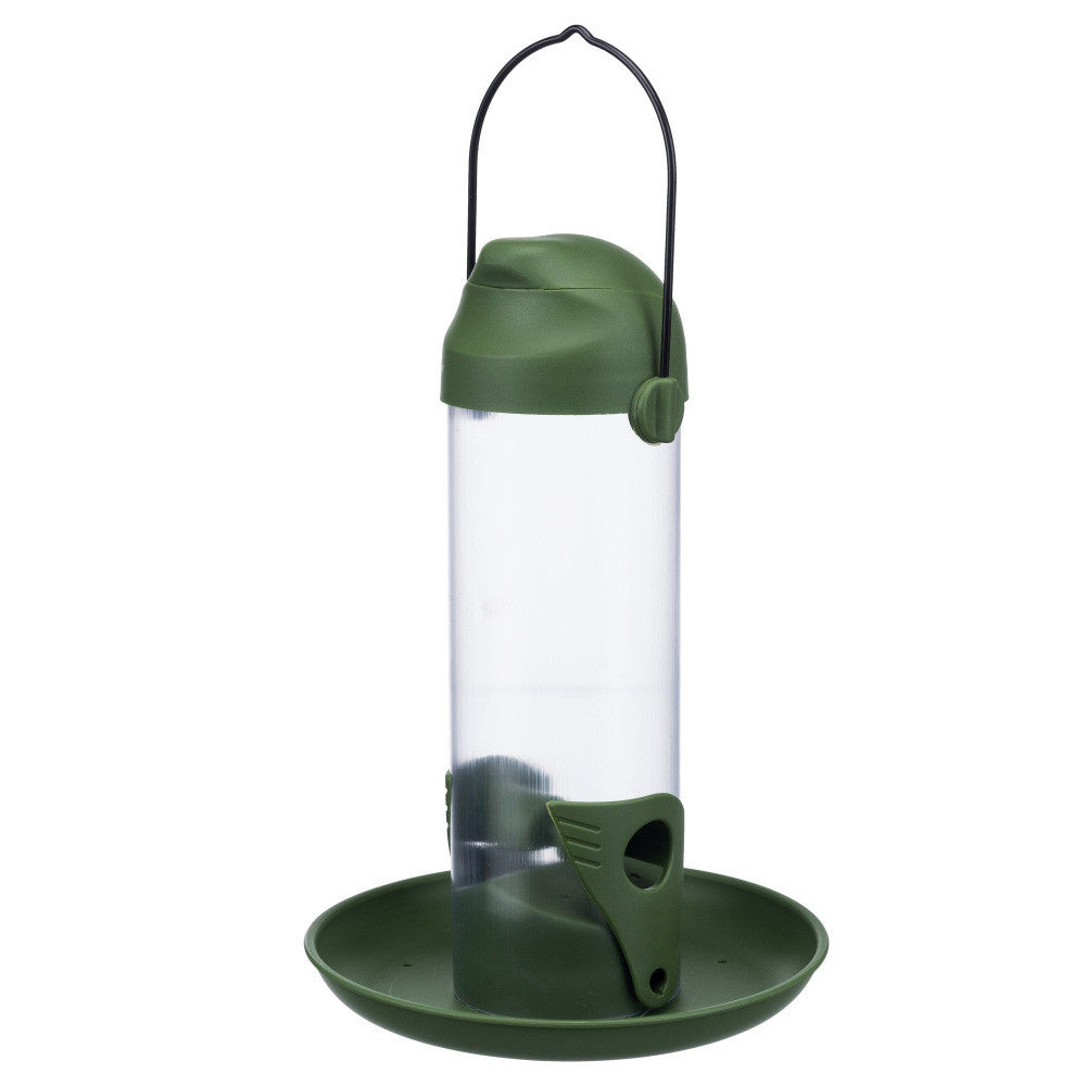 Comedouro fuso com aparador para aves