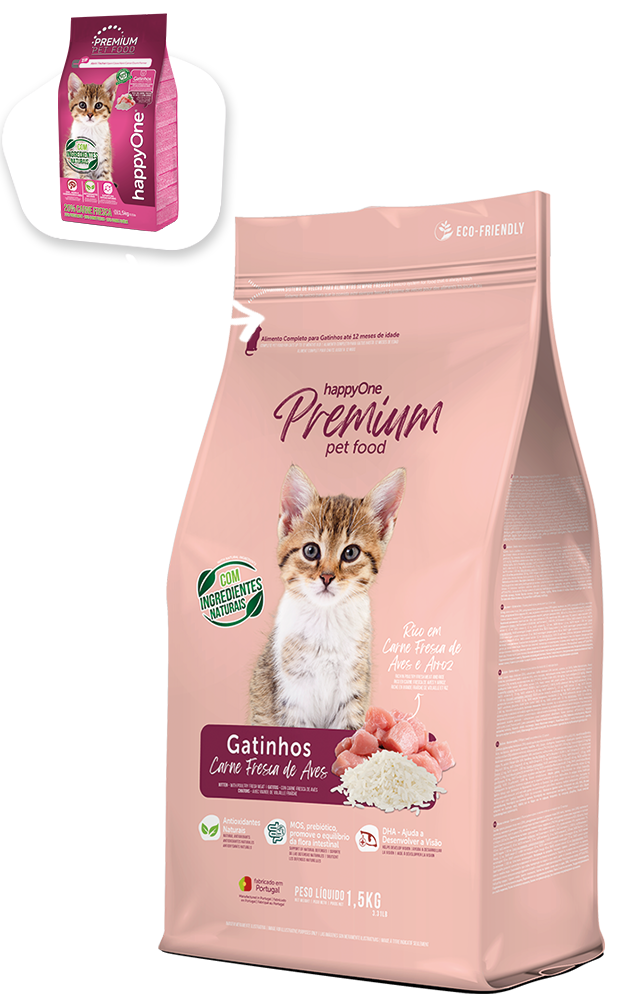 HappyOne Premium Ração Seca para Gatinhos
