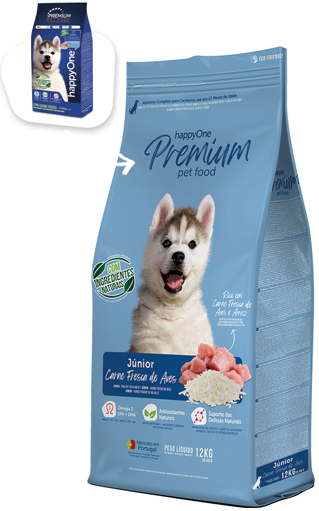 HappyOne Premium Júnior Carne Fresca de Aves