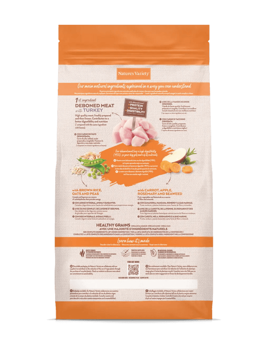 Nature's Variety Healthy Grains Medio/Maxi Adult - Ração seca para cão adulto de porte médio/maxi - Sabor a Peru