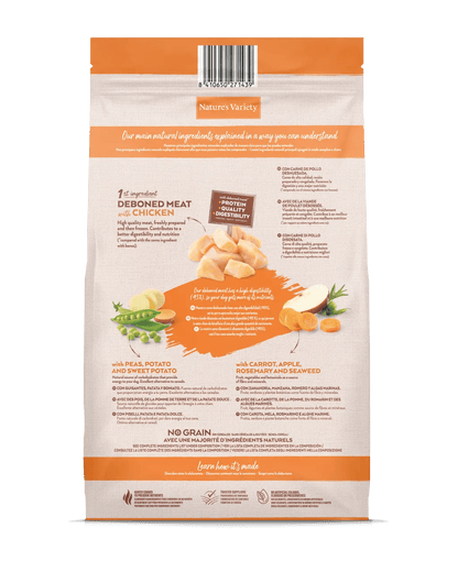 Nature's Variety Medium/Maxi Adult No Grain - Ração seca para cão adulto de porte médio/maxi - Sabor a Frango sem cereais