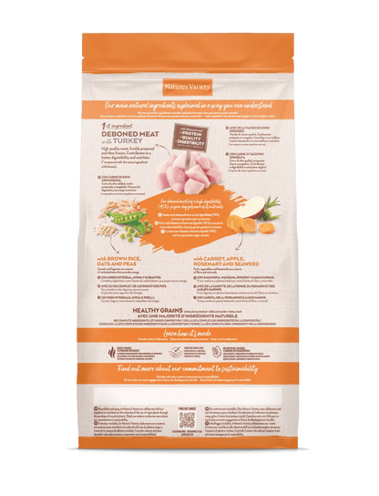 Nature's Variety Healthy Grains Mini Adult - Ração seca para cão adulto de porte pequeno - Sabor a Peru