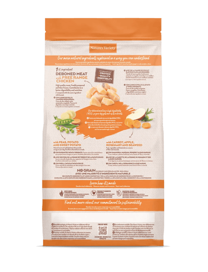 Nature's Variety Mini No Grain - Ração seca para cão adulto de porte pequeno - Sabor a Frango sem cereais