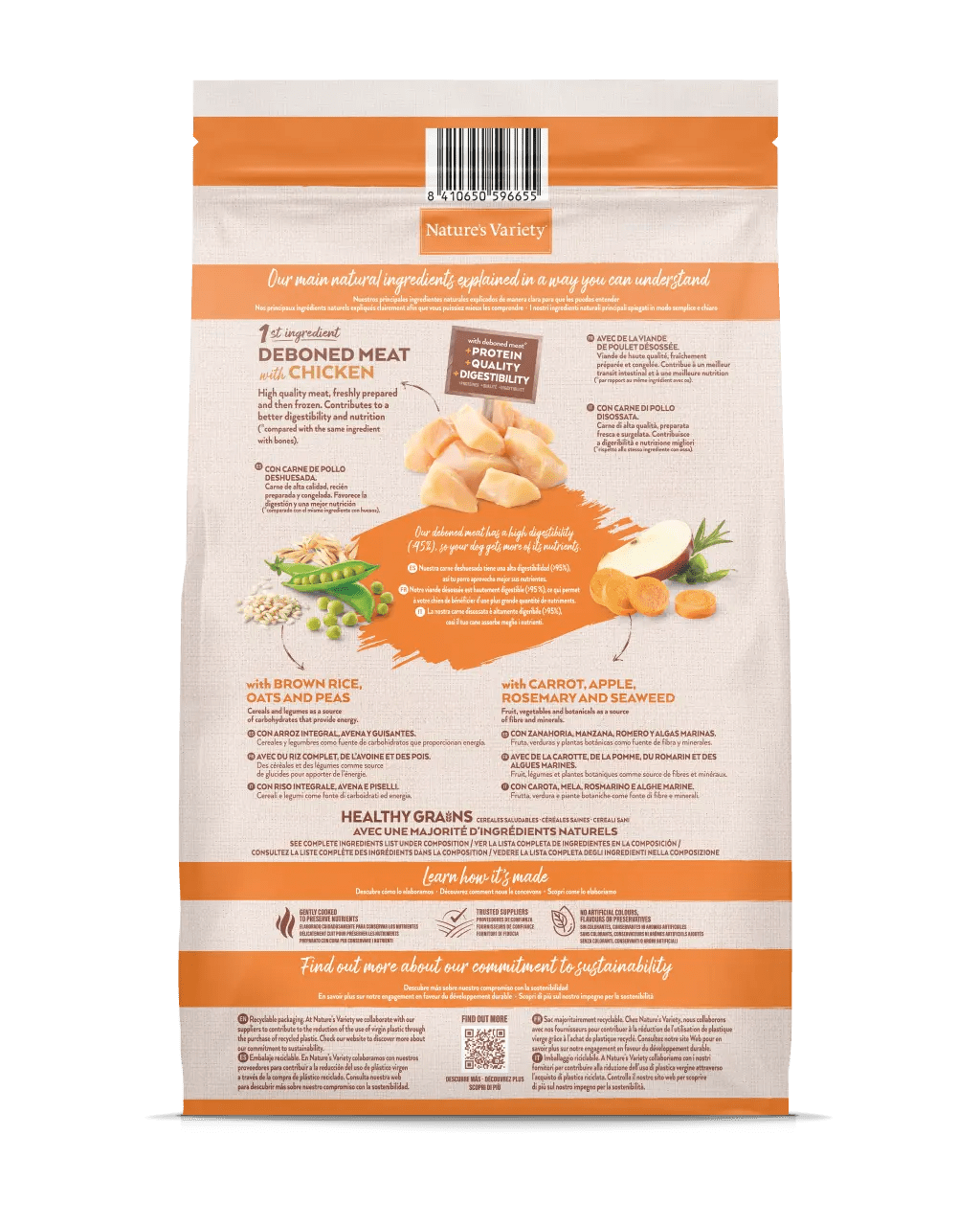 Nature's Variety Puppy Medio/Maxi Healthy Grains - Ração seca para cachorro de porte médio/maxi- Sabor a Frango