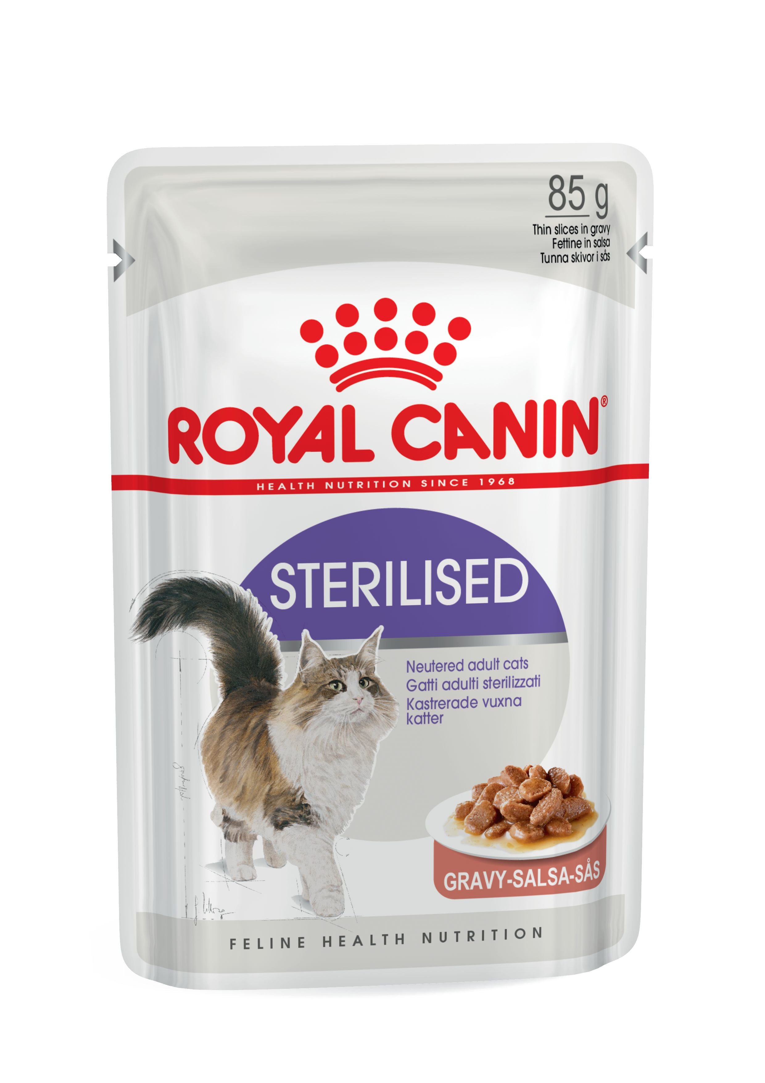 Royal Canin Sterilised - Alimento húmido em molho para gatos esterilizados