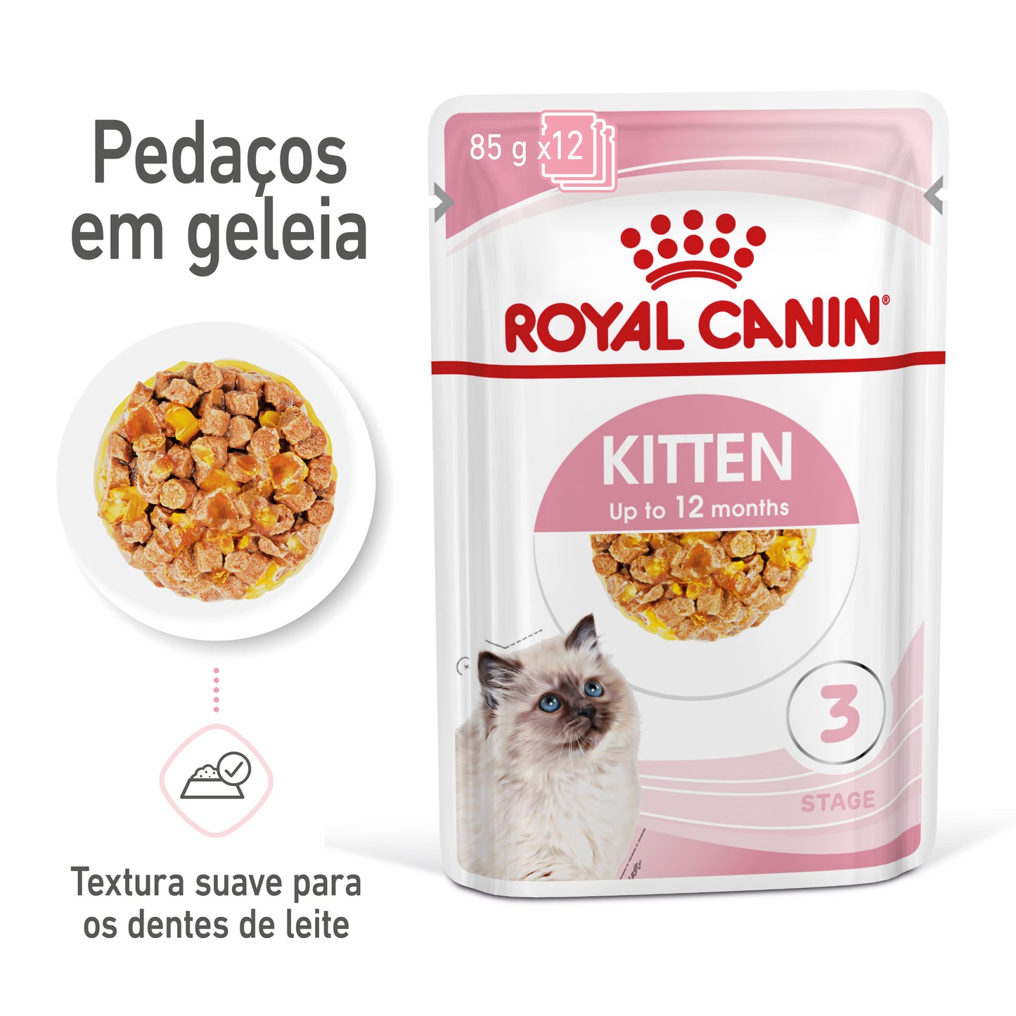 Royal Canin Kitten- Alimento húmido em geleia para gatinhos