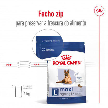 Royal Canin Maxi Adult 8+ - Ração seca para cão de porte grande com mais de 8 anos