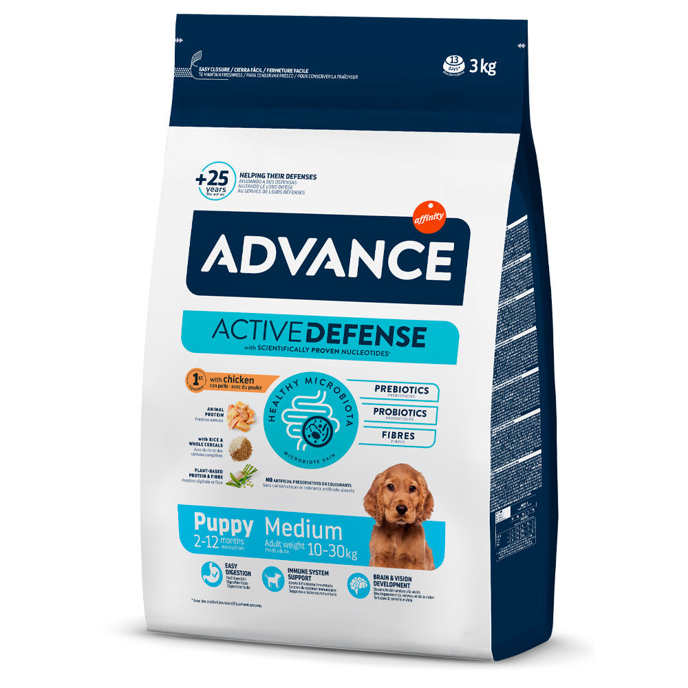 Advance Puppy Medium - Ração seca para cachorro de porte médio - Sabor a Frango