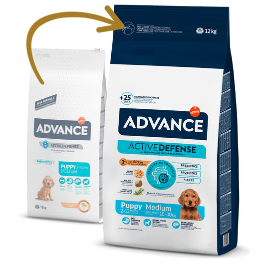 Advance Puppy Medium - Ração seca para cachorro de porte médio - Sabor a Frango