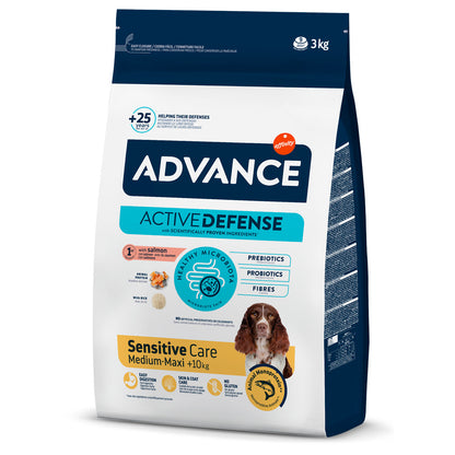 Advance Sensitive Medium/Maxi - Ração seca para cão adulto de porte médio e grande - Sabor a Salmão