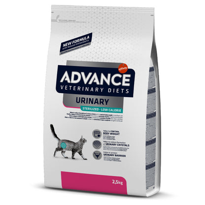 Advance VET Urinary Sterilized Low Calorie - Ração seca para gatos esterilizados com problemas urinários