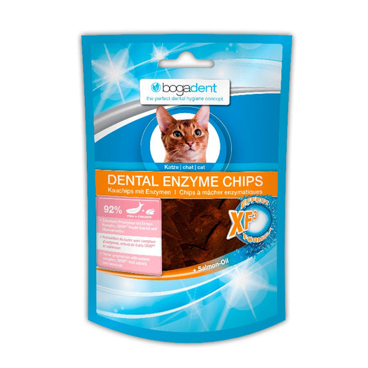 Bogadent Dental Enzyme Chips - Biscoitos para higiene oral para gatos - Com Salmão