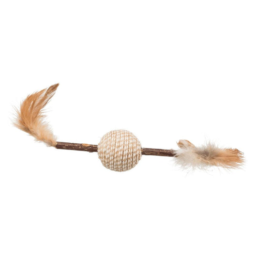 Brinquedo de matatabi com penas e bolas