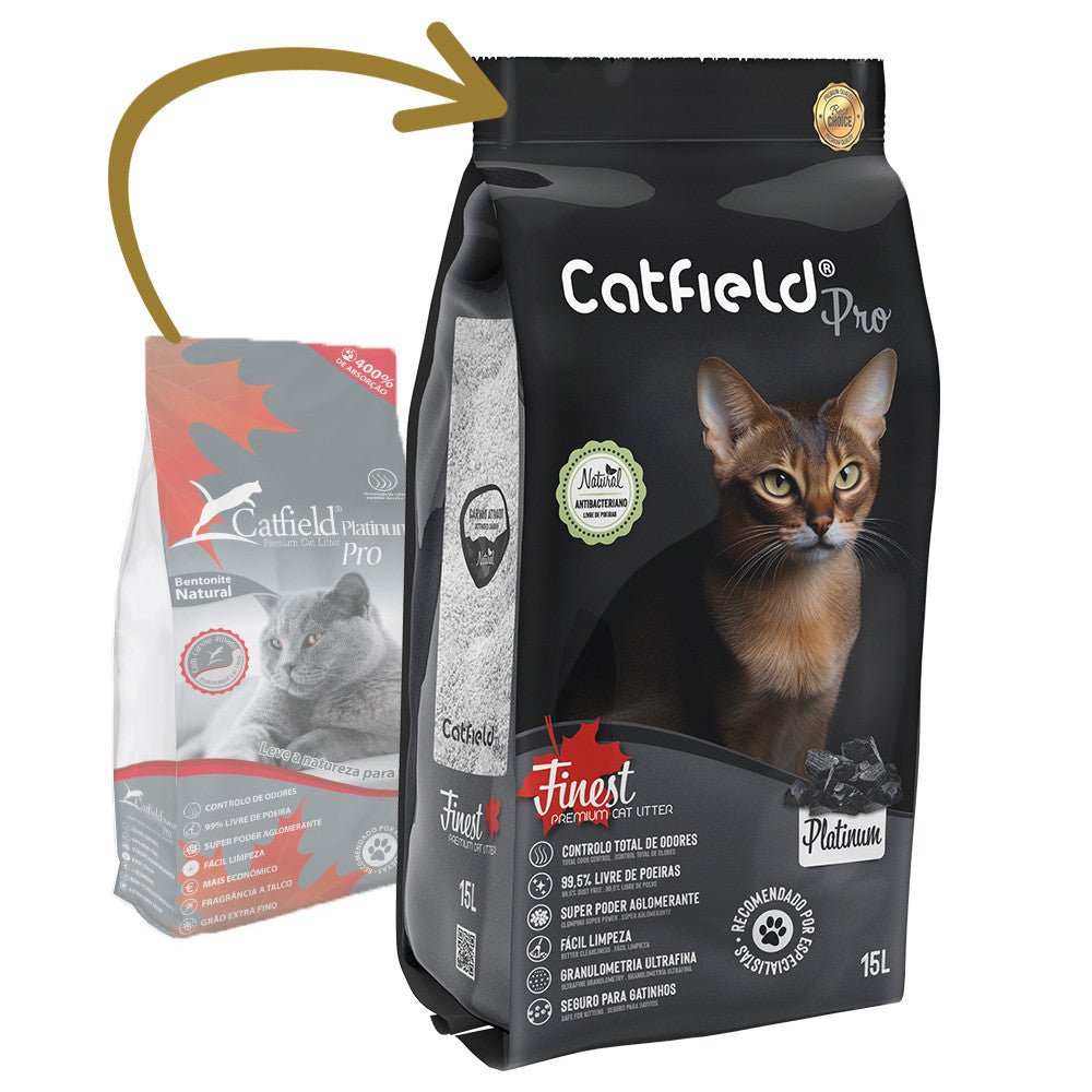 Catfield Finest Platinum - Areia aglomerante para gatos