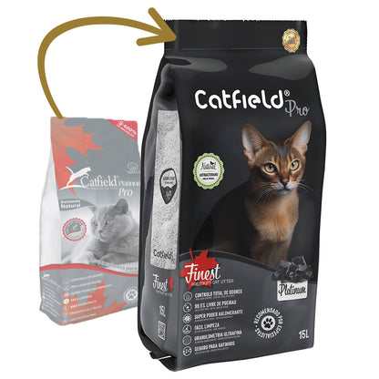 Catfield Finest Platinum - Areia aglomerante para gatos