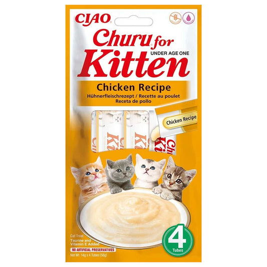 Churu Kitten Chicken Recipe - Snack líquido para gatinhos