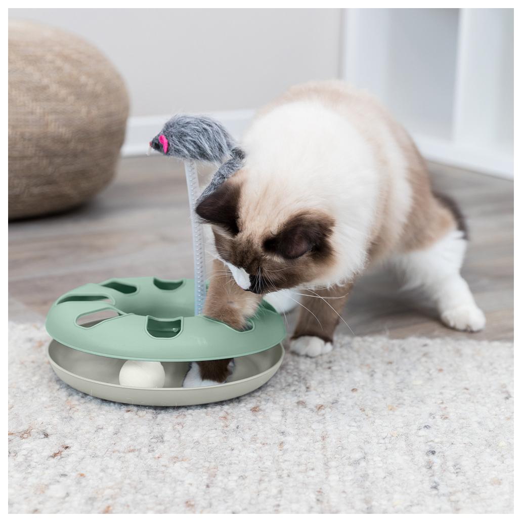 Brinquedo interativo com rato em pelúcia para gatos